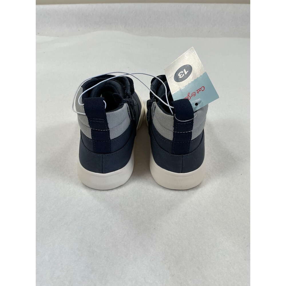 Cat & Jack Harlen Navy Blue High Top Sneakers Kids Size 13 Side Zip 093120142 - Picture 3 of 7